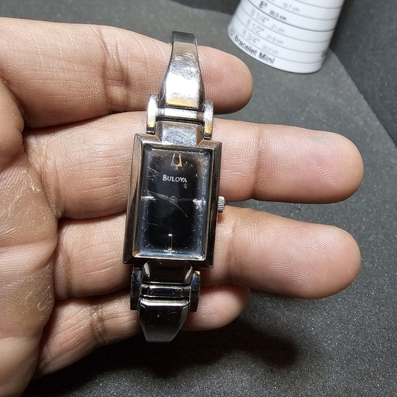 Bulova Ladies Classic Quartz Watch Silver Tone Black Dial Working (C8691000) wat - Picture 1 of 10